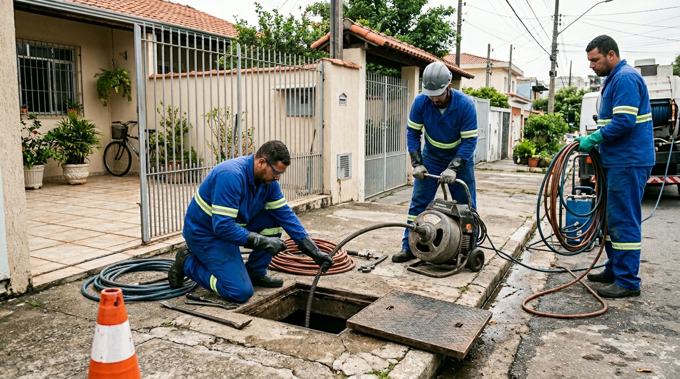 Desentupimento de esgoto em Cuiabá-MT